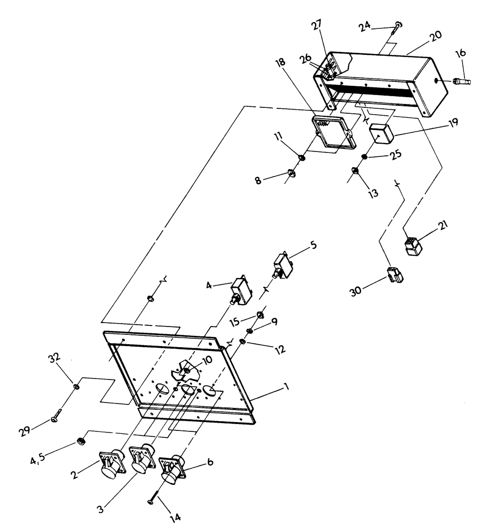 Control Panel (10/95) Diagram and Parts List for 9219-0-EC-4000DES  Briggs and Stratton Generator